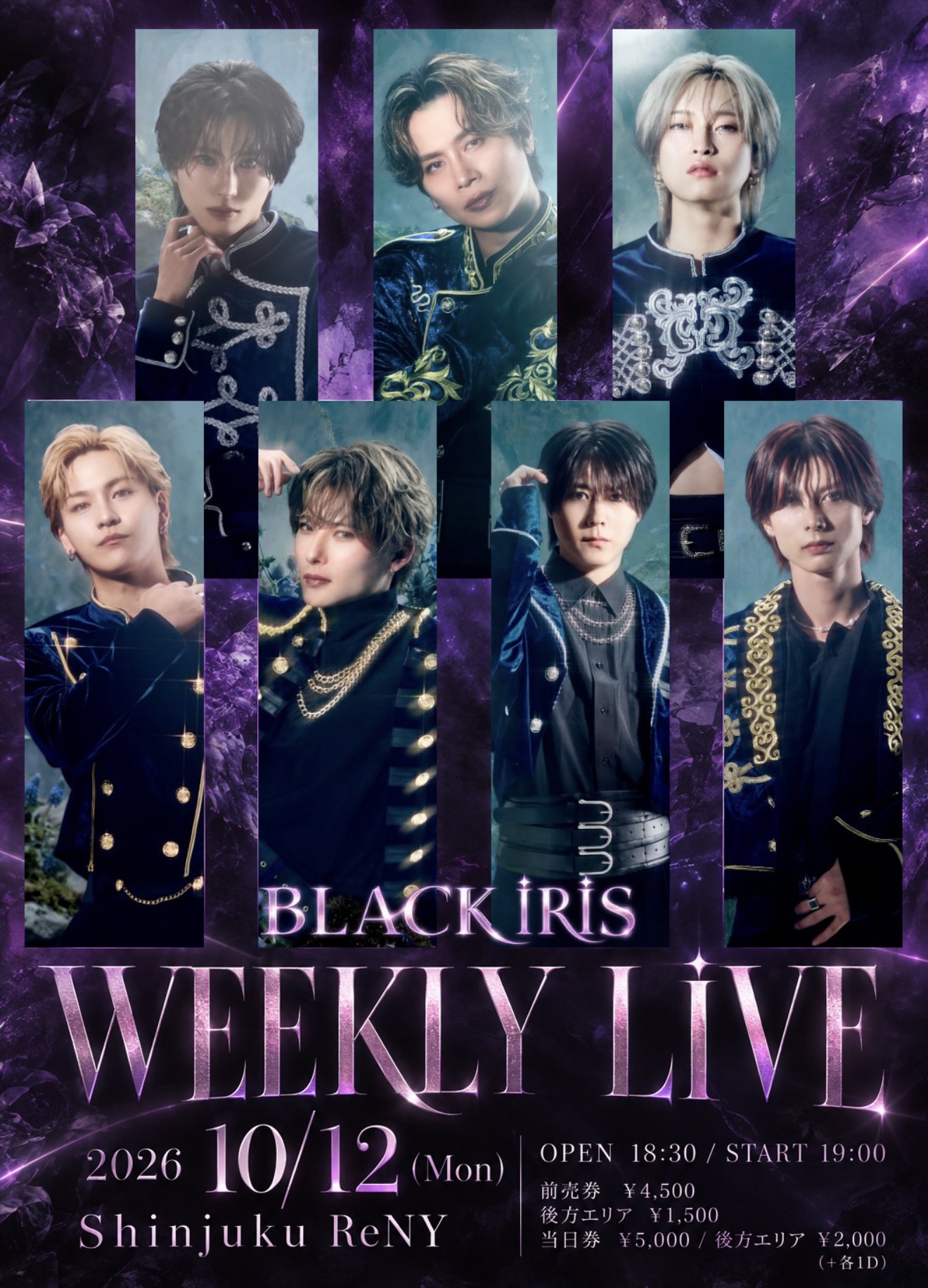 2026年10月12日 BLACK IRIS WEEKLY LIVE 新宿ReNY 告知
